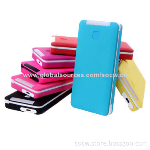 Super Slim Power Banks with Dual-USB and 6,500mAh Capacity, Li-polymer Battery
